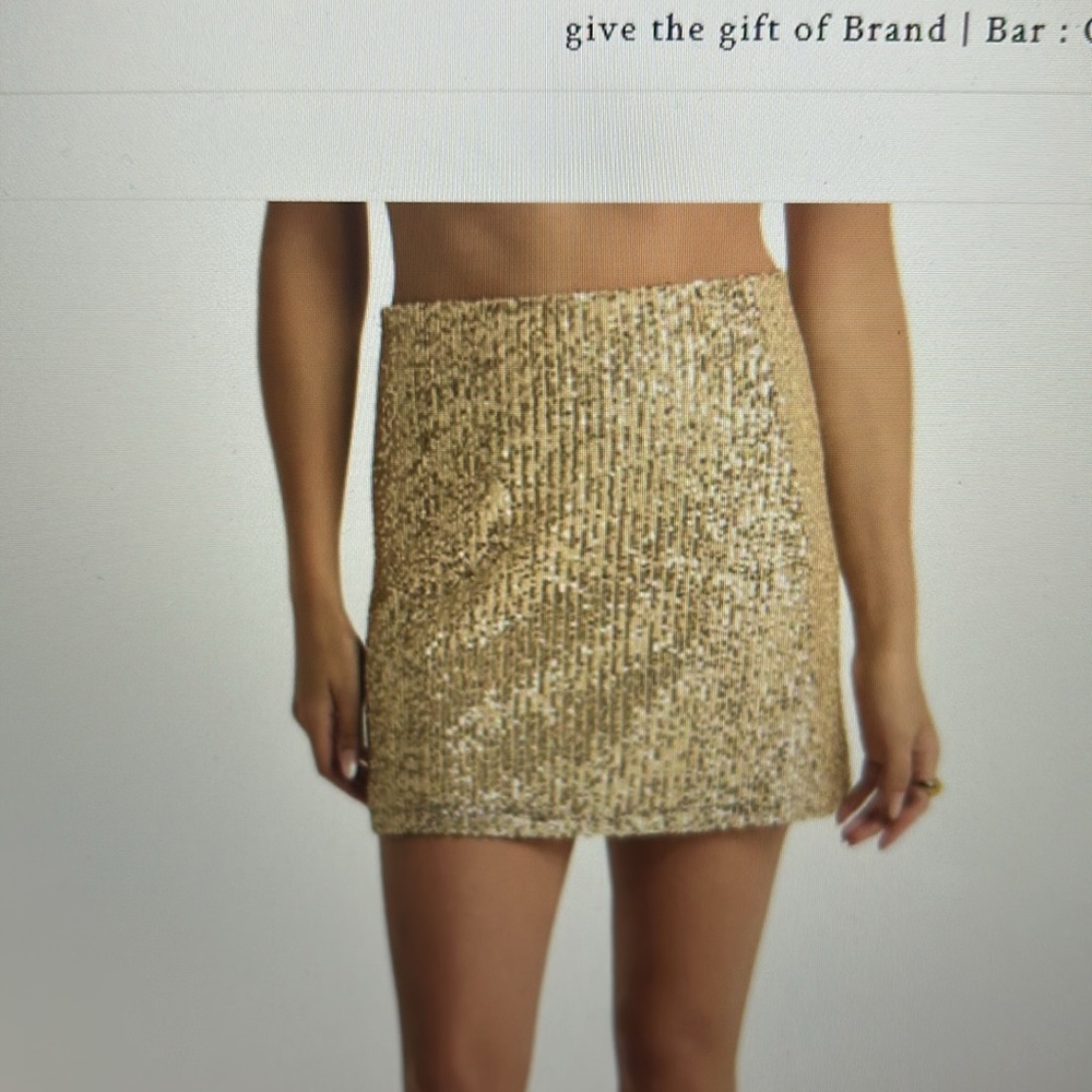 J. Crew Gold Sequin Mini Skirt